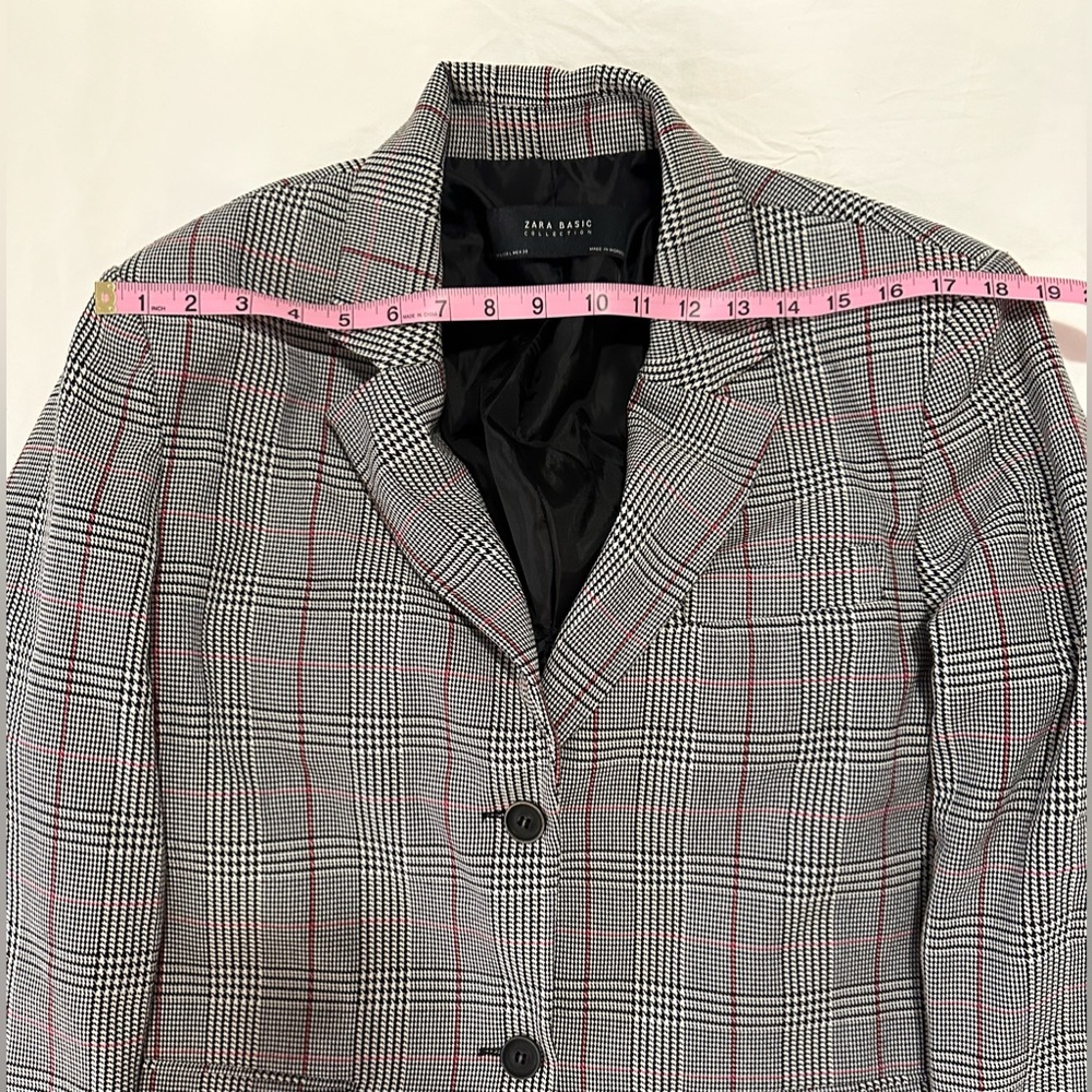 Zara Basic Collection Houndstooth Plaid Oversized… - image 6